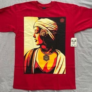 NWT Obey Harmony Red Graphic T-shirt Adult Medium VTG Retro 2009